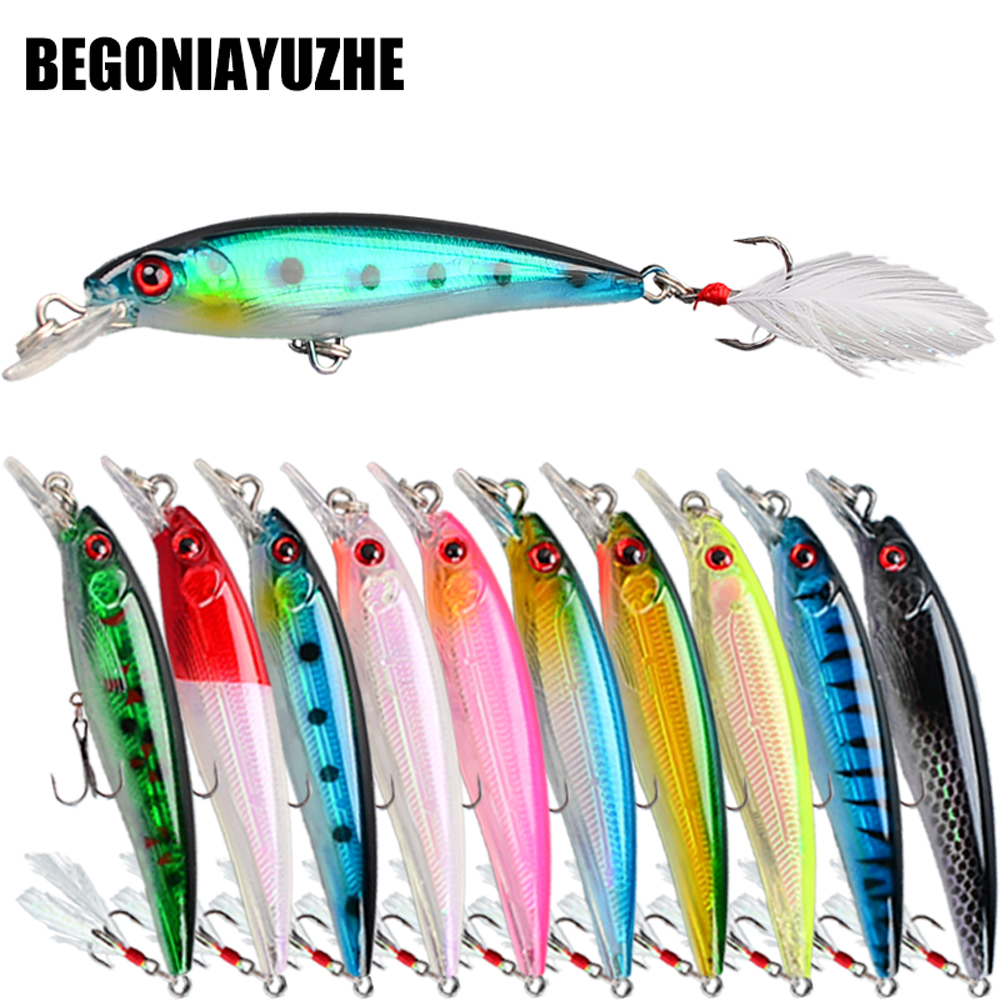 10pcs Bionic Minnow Fishing Lu - Fishing Hook Treble のレビューと価格
