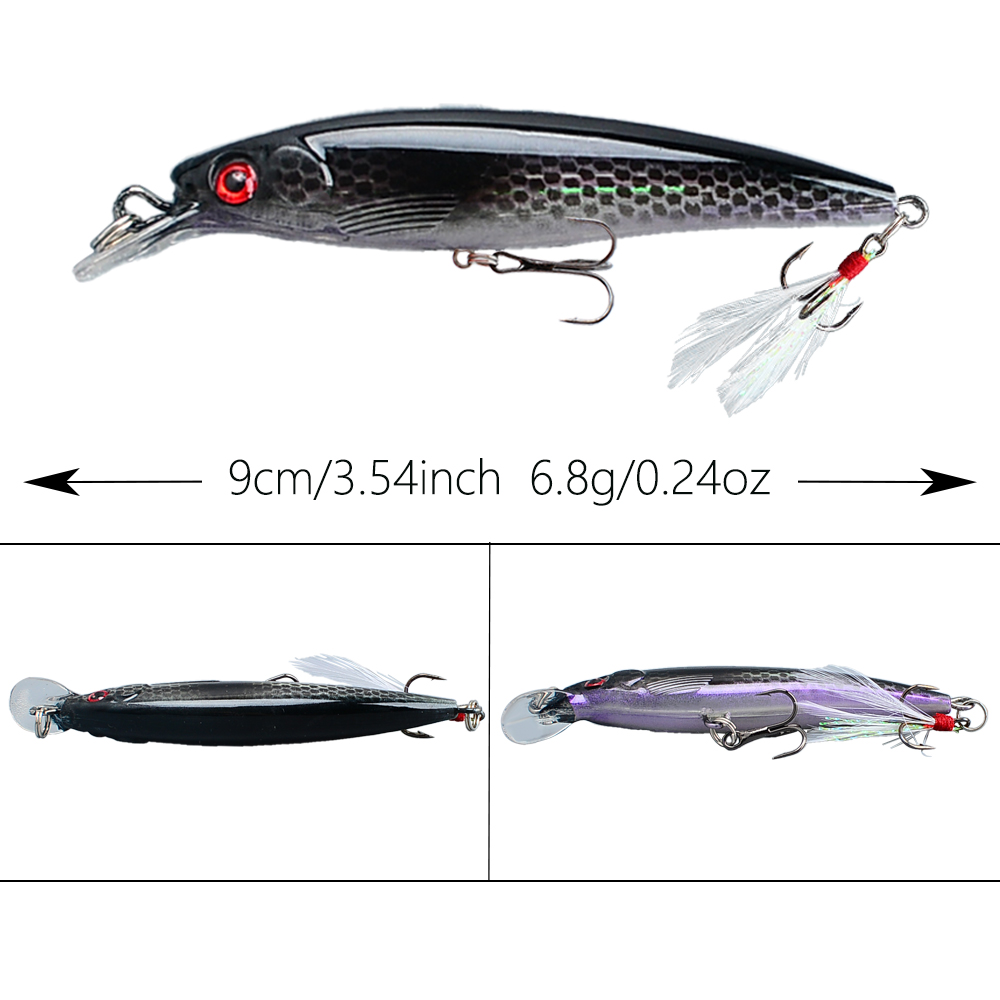 10pcs Bionic Minnow Fishing Lu - Fishing Hook Treble のレビューと価格