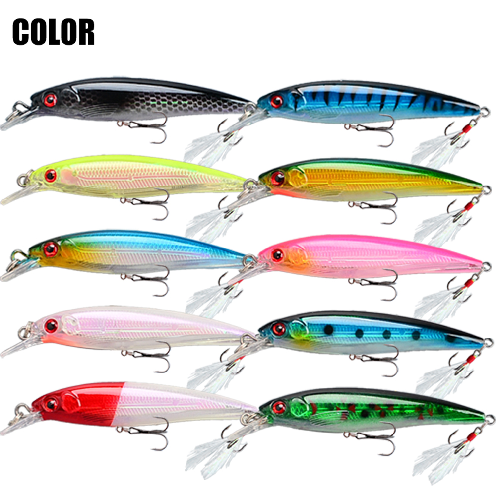 10pcs Bionic Minnow Fishing Lu - Fishing Hook Treble のレビューと価格