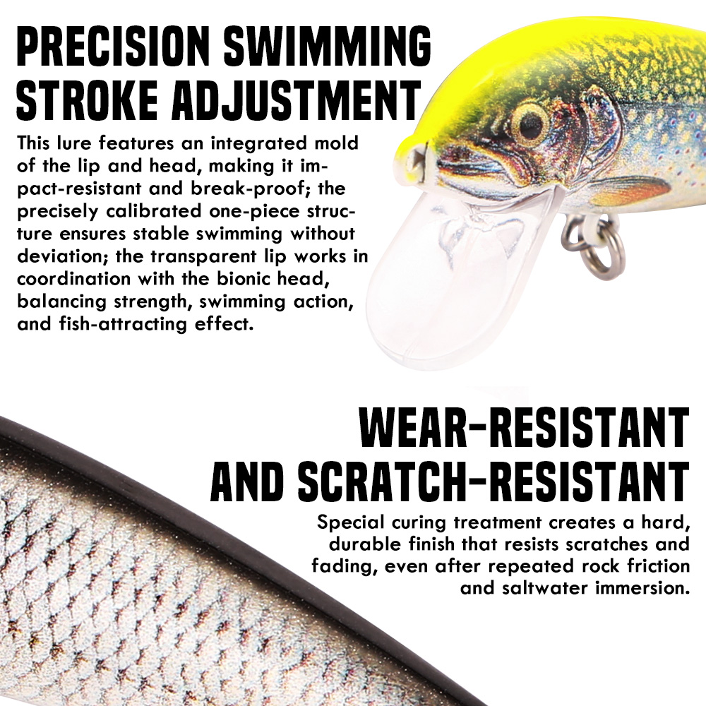 B&U Fishing Lures Sinking Minn - Fishing Hook Treble のレビューと価格