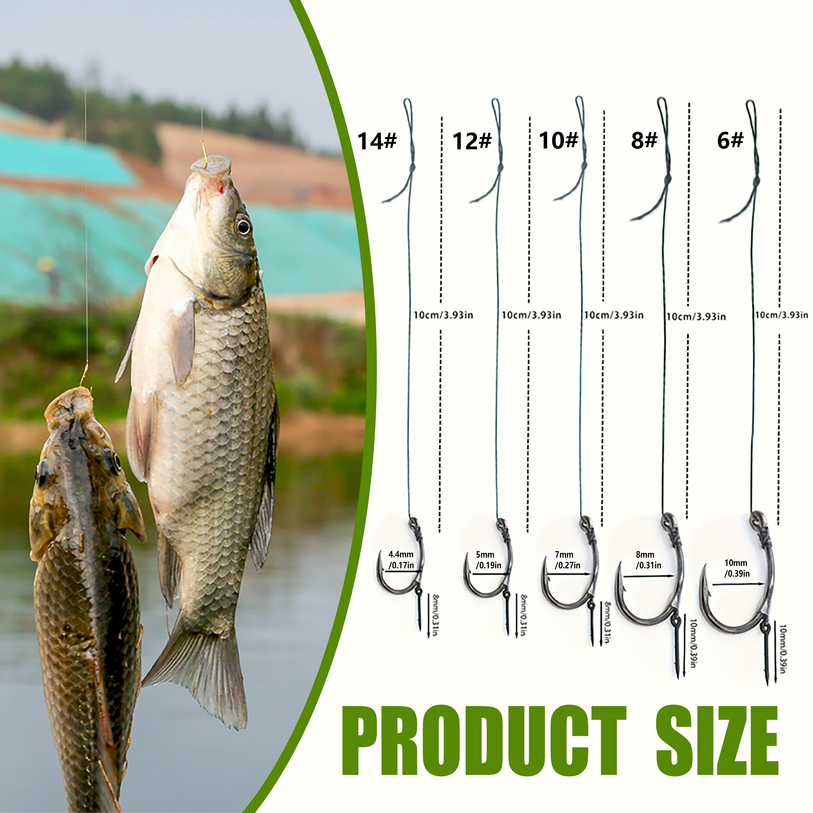 Carp Fishing Rigs Pre Tied, Me - Fishing Hook Assortment のレビューと価格
