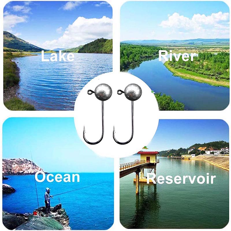 10pcs/lot Jig Head Fishing Hoo - Fishing Hook Offset のレビューと価格