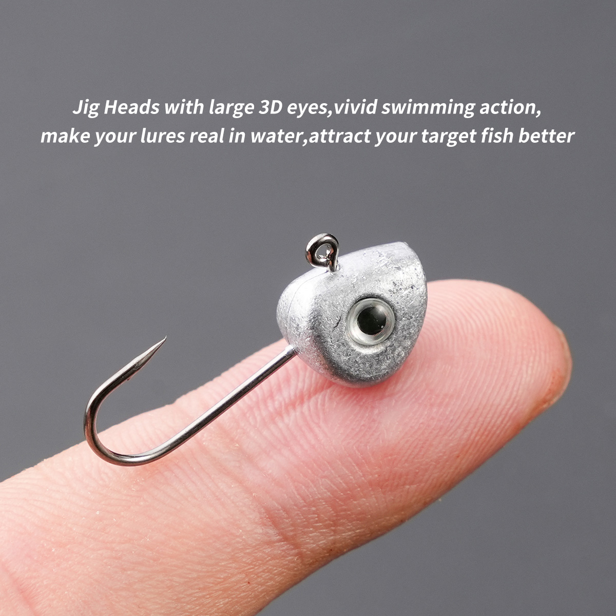 10pcs Mini Jig Head Hook 3D Ey - Fishing Hook Offset のレビューと価格