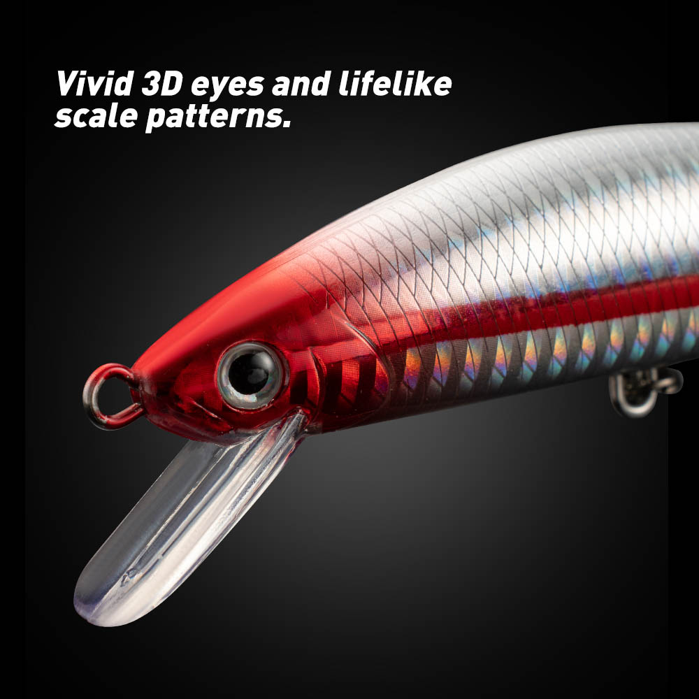 Fishing Lure Sinking Minnow 13 - Fishing Hook Treble のレビューと価格