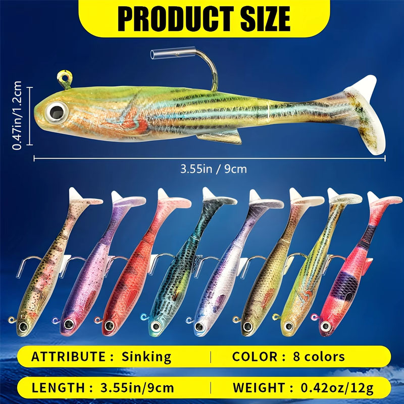 Pre-Rigged Sea Bass Lure | 3-P - Fishing Hook Weedless のレビューと価格