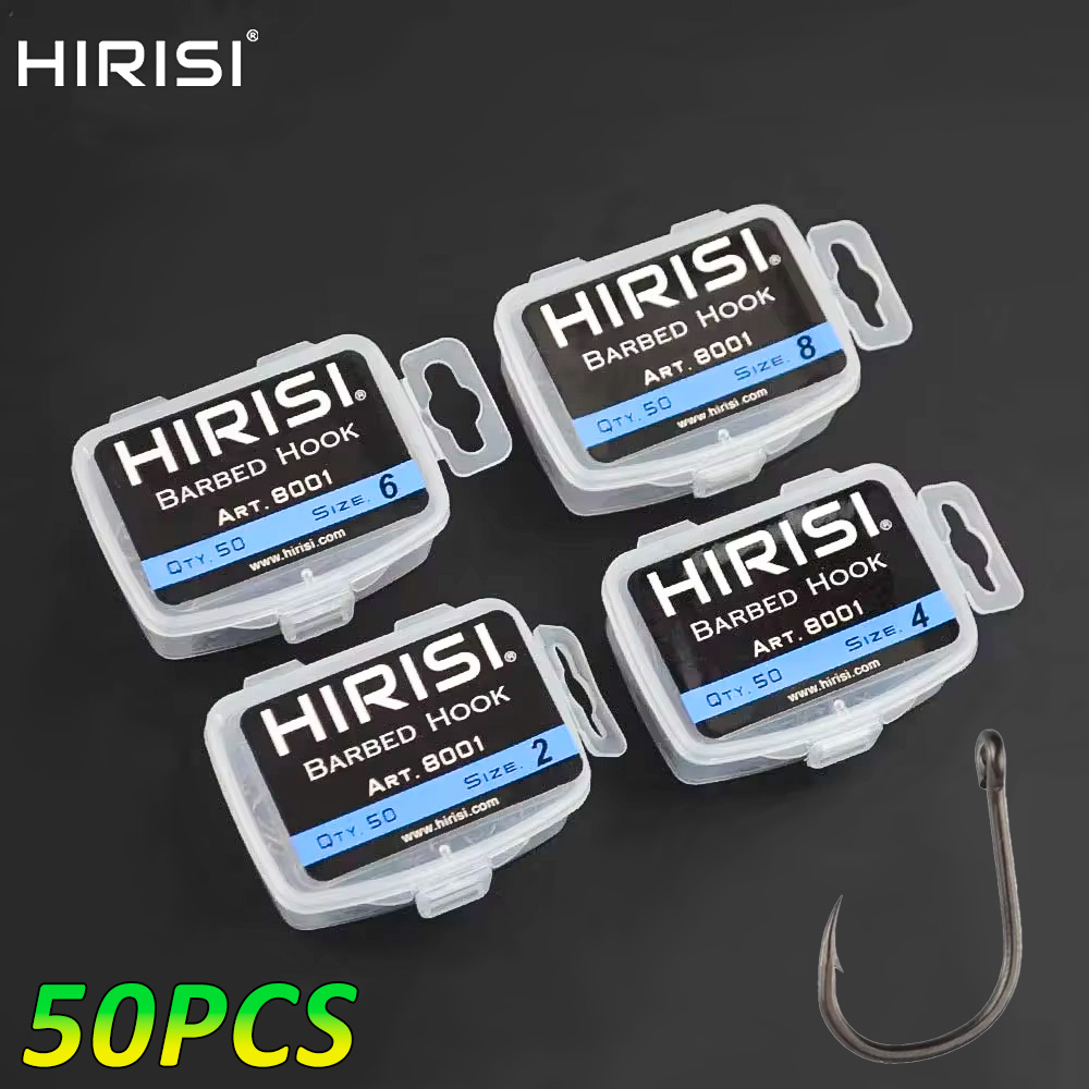 Hirisi 50pcs Barbed  Coated Ca - Fishing Hook Assortment のレビューと価格