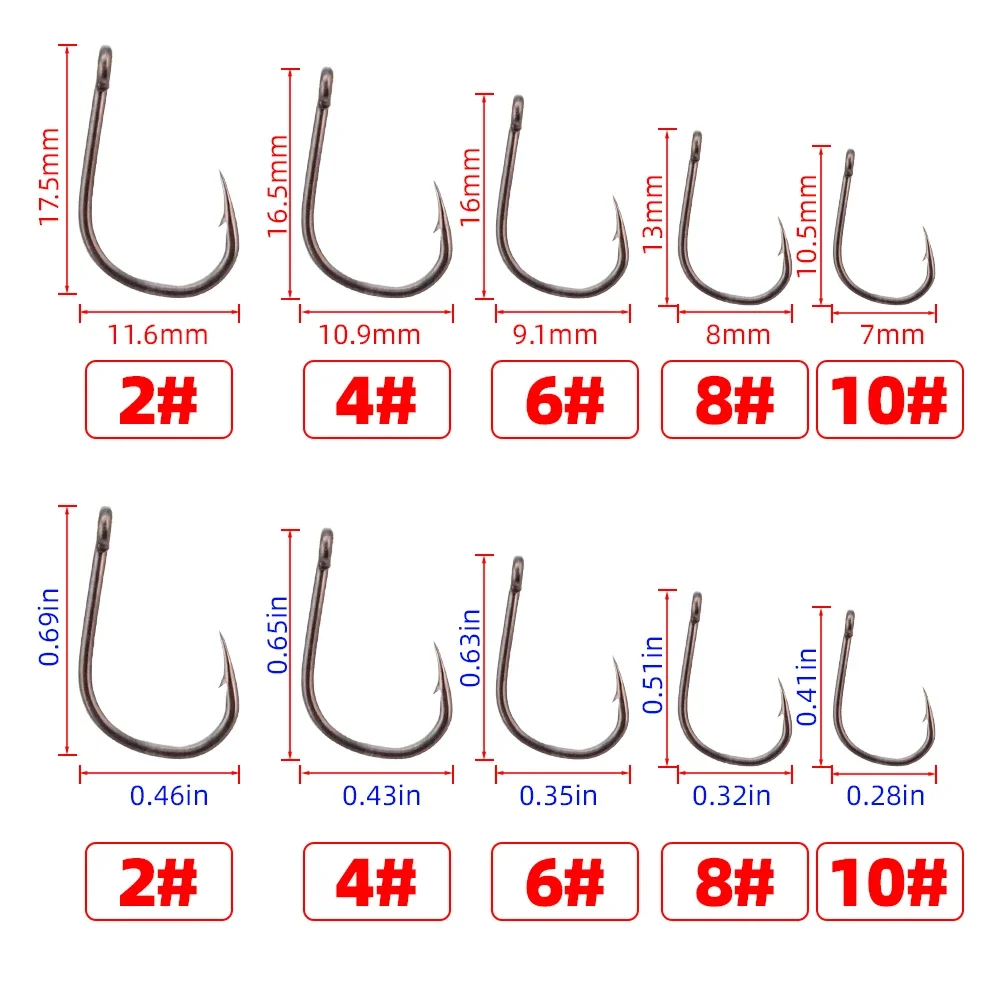 Hirisi 50pcs Barbed  Coated Ca - Fishing Hook Assortment のレビューと価格