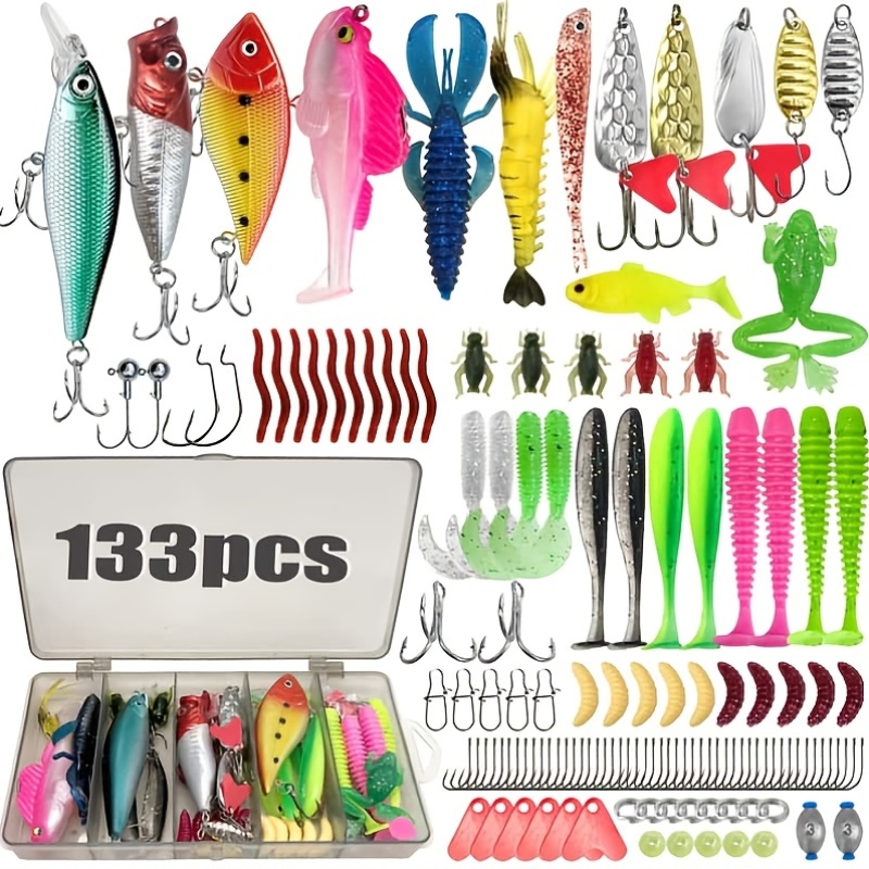 133Pcs Premium Fishing Lures T - Fishing Hook Jig のレビューと価格