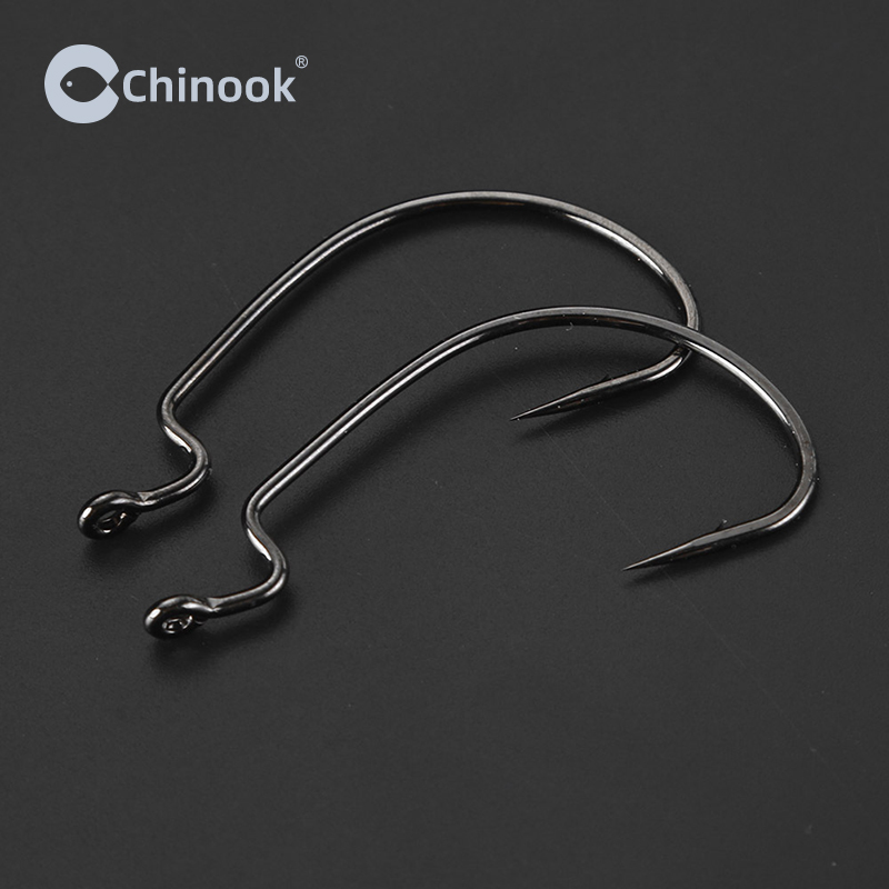 Chinook 20pcs Wide worm Texan  - Fishing Hook Offset のレビューと価格
