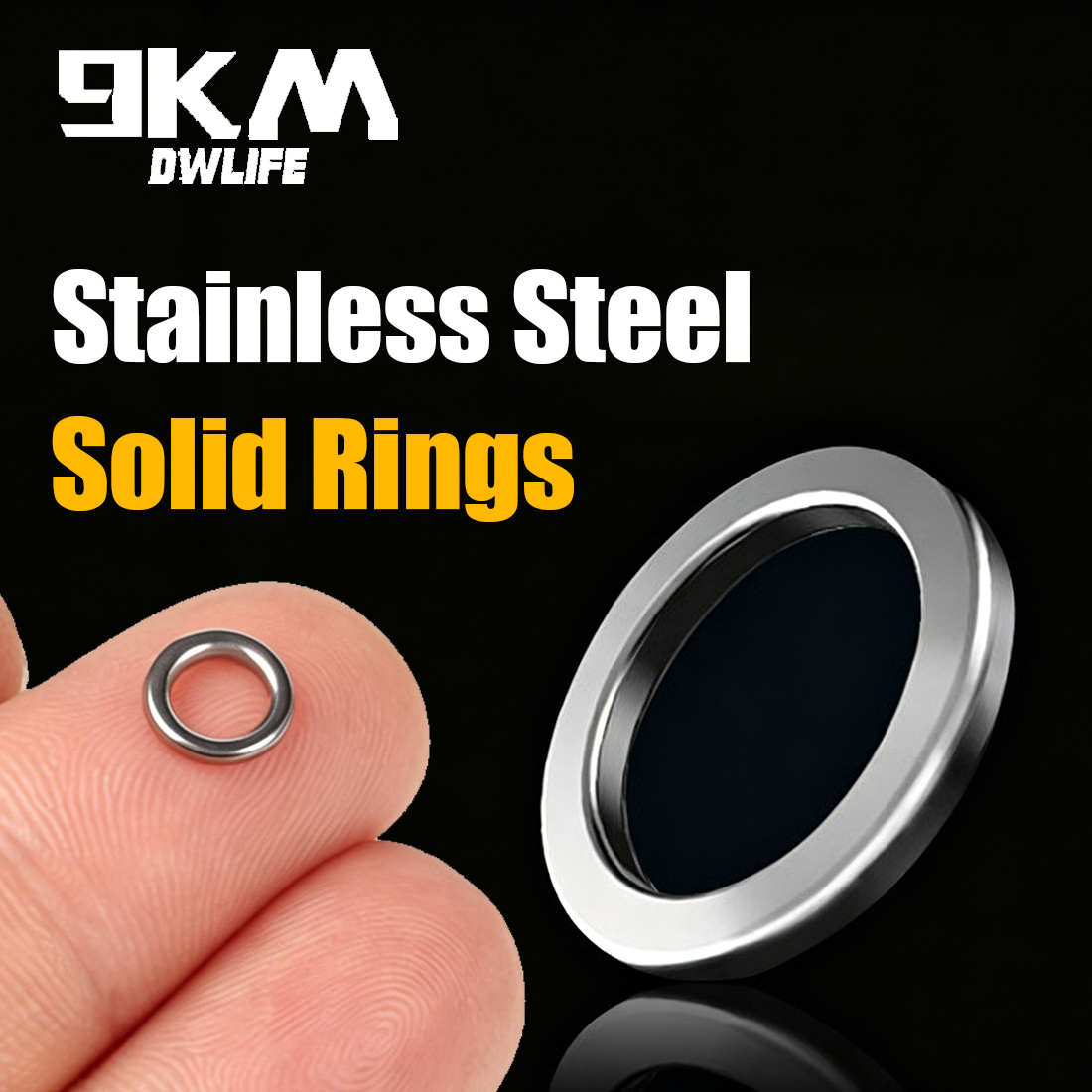 9KM Solid Ring Fishing 50pcs S - Fishing Hook Jig のレビューと価格