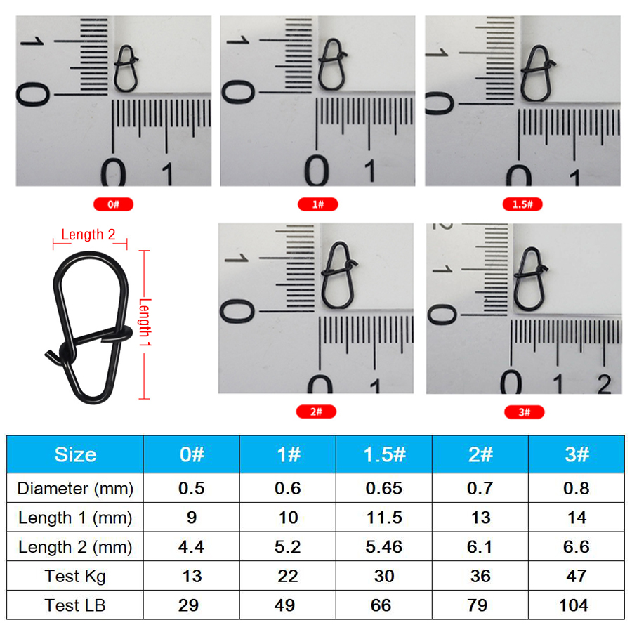 50Pcs Crankbait Snaps Stainles - Fishing Hook Stainless Steel のレビューと価格