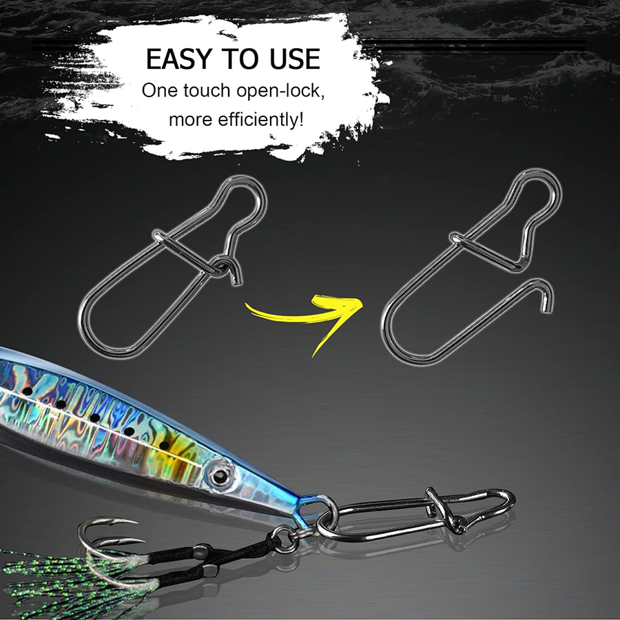 50Pcs Crankbait Snaps Stainles - Fishing Hook Stainless Steel のレビューと価格