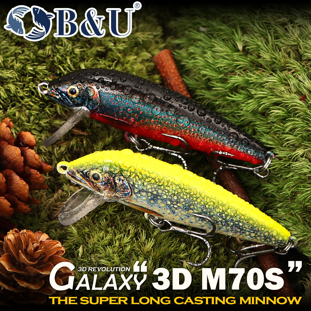 B&U Sinking Minnow Fishing Lur - Fishing Hook Treble のレビューと価格