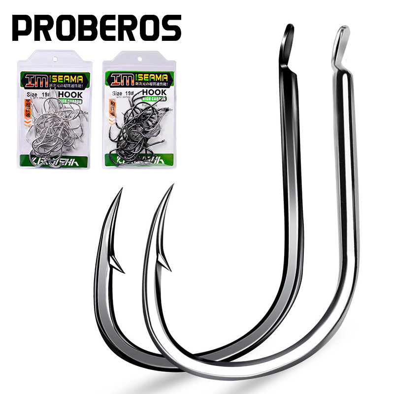 PROBEROS 30Pcs High Carbon Ste - Fishing Hook Offset のレビューと価格