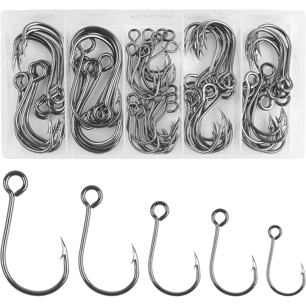 70Pcs Fishing Inline Single Ho - Fishing Hook Circle のレビューと価格
