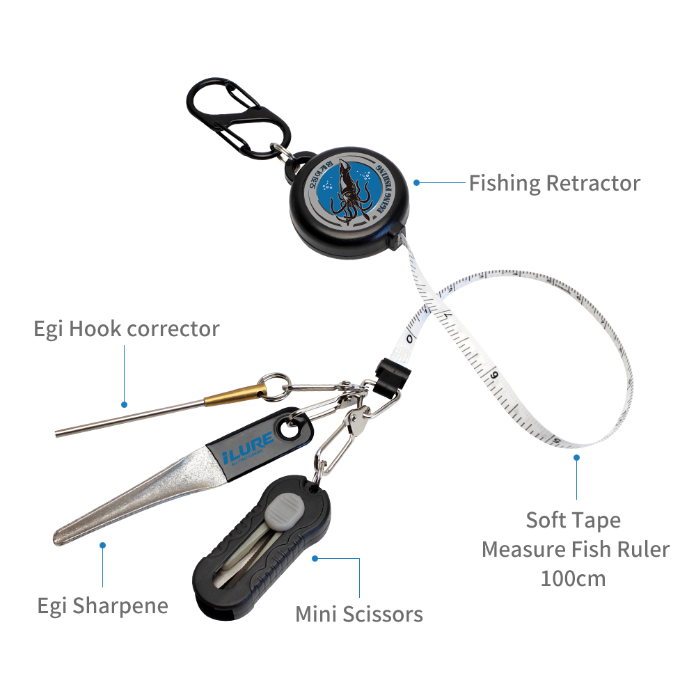 4in1 Eging Fishing Kit Retract - Fishing Hook Sharpener のレビューと価格