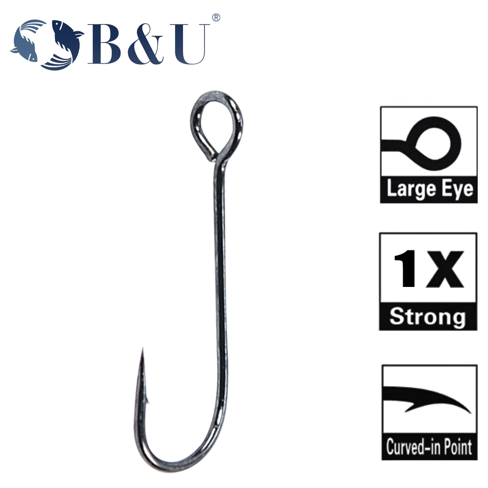 B&U 20pcs Fishing Hook Big Eye - Fishing Hook Offset のレビューと価格