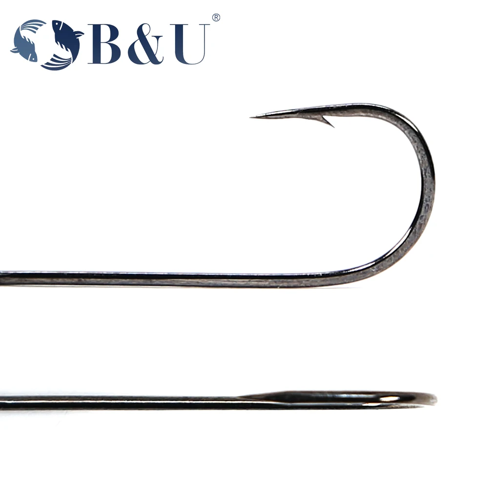 B&U 20pcs Fishing Hook Big Eye - Fishing Hook Offset のレビューと価格