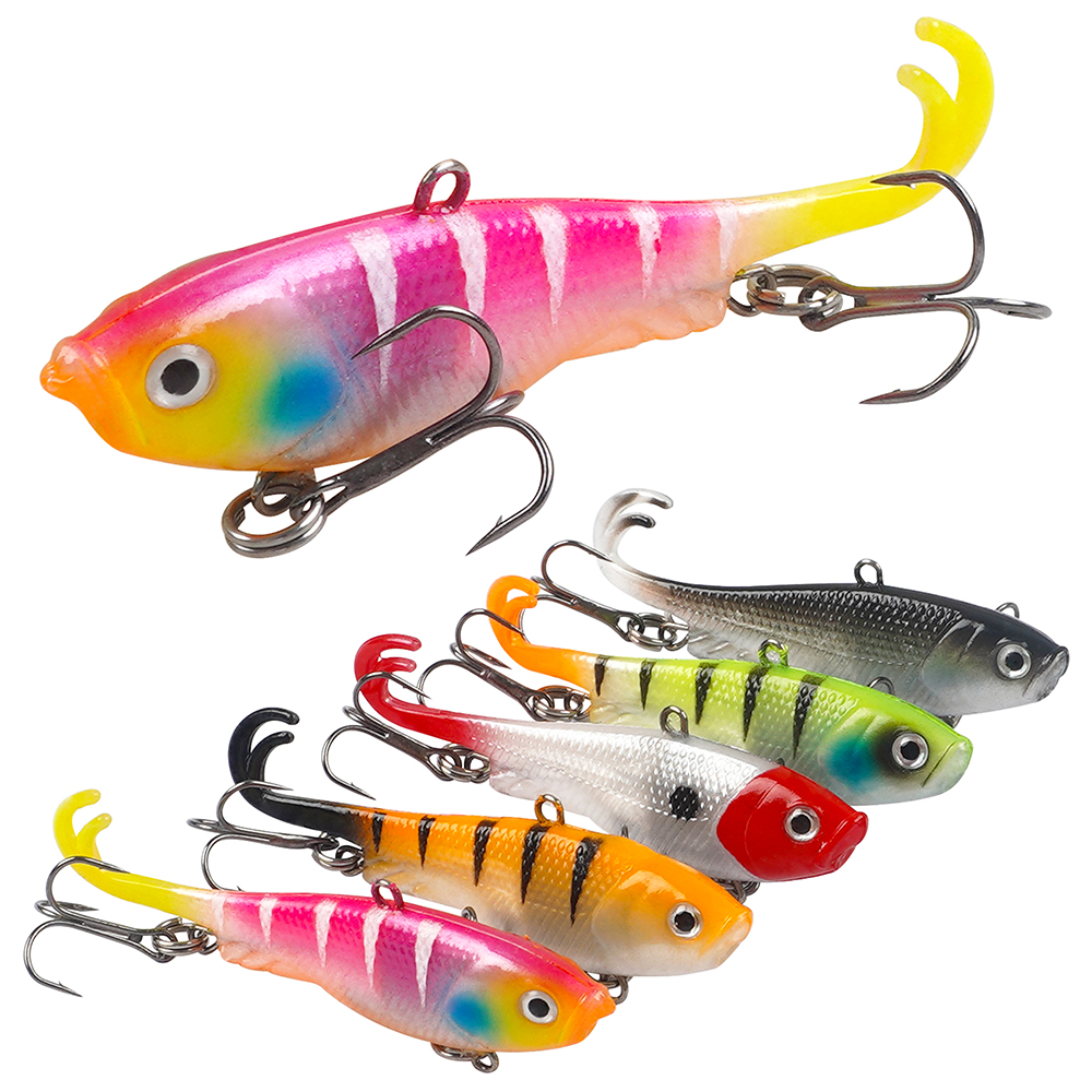 10Pcs/5Pcs Soft Fishing Lures  - Fishing Hook Treble のレビューと価格
