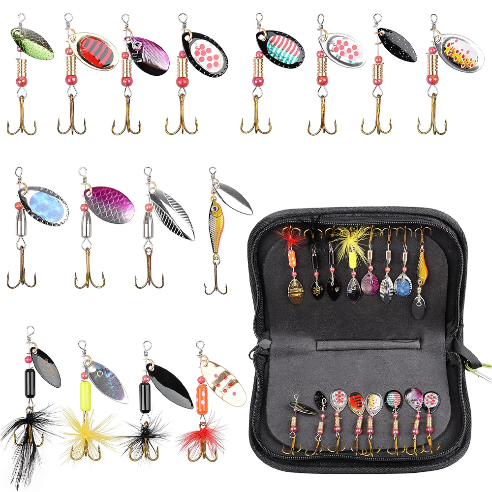 5/10/16Pcs Spinner Fishing Lur - Fishing Hook Treble のレビューと価格