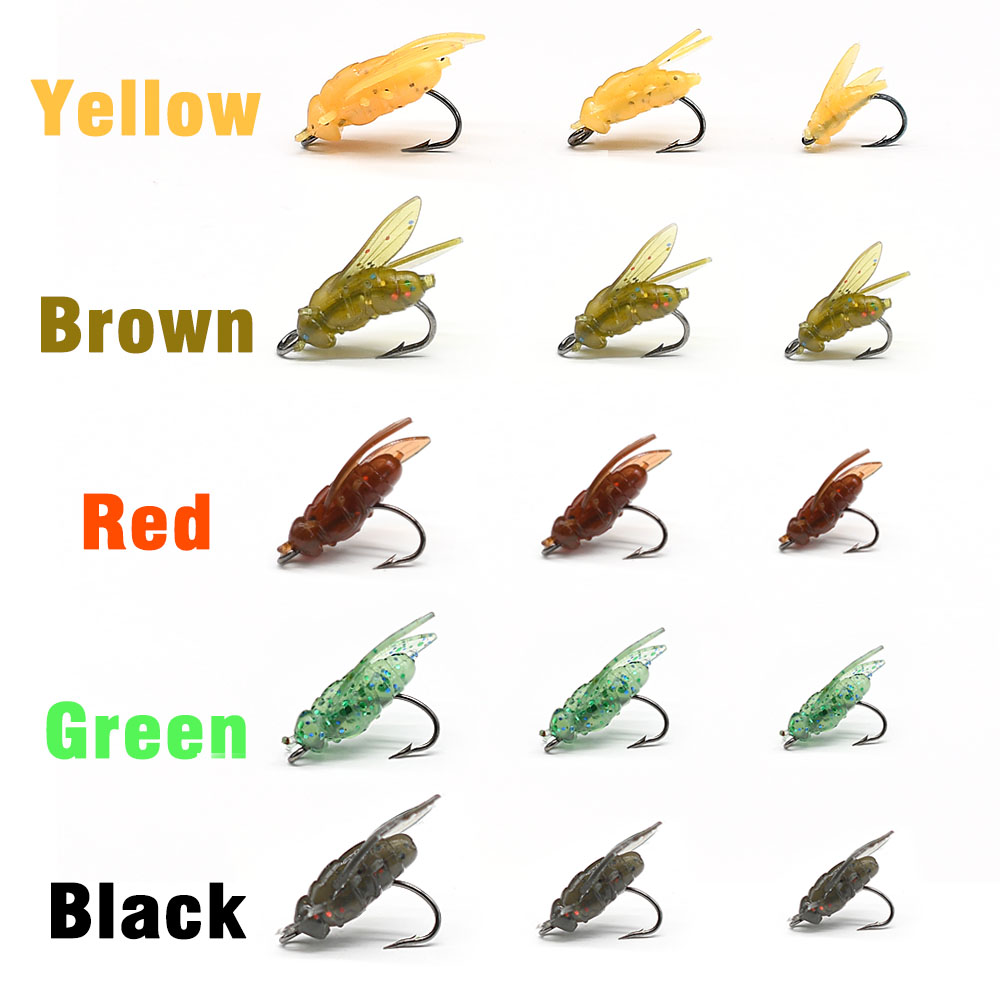 10Pcs Artificial Bionic Fly In - Fishing Hook Assortment のレビューと価格