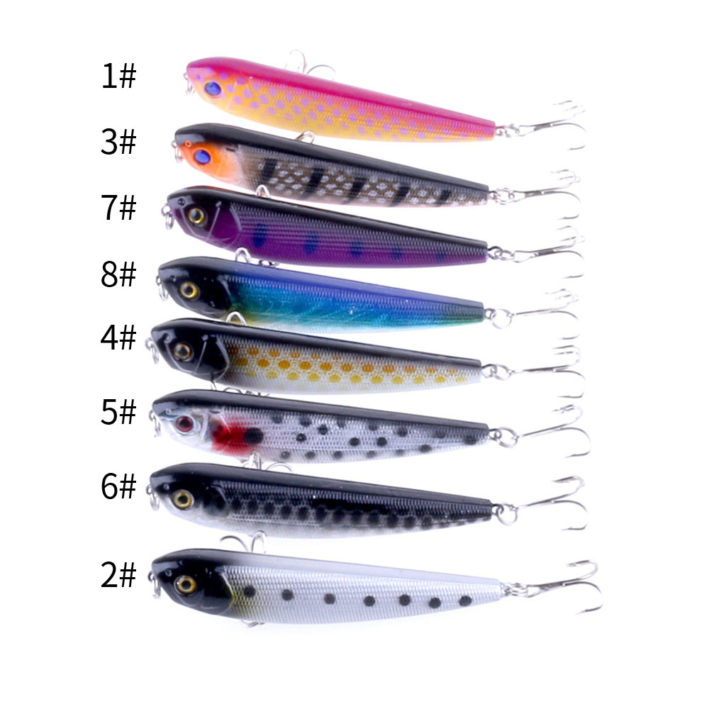 8pcs 8.5cm 9.8g Long Casting T - Fishing Hook Treble のレビューと価格