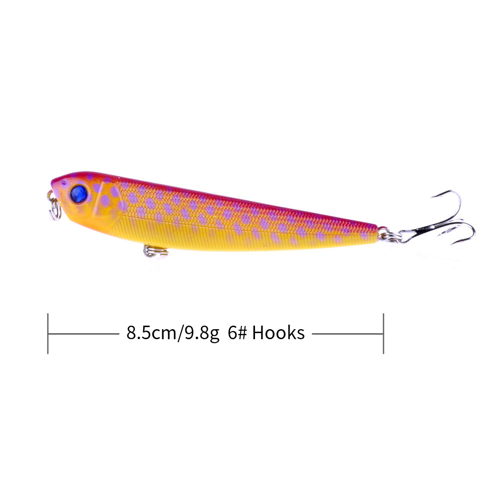 8pcs 8.5cm 9.8g Long Casting T - Fishing Hook Treble のレビューと価格